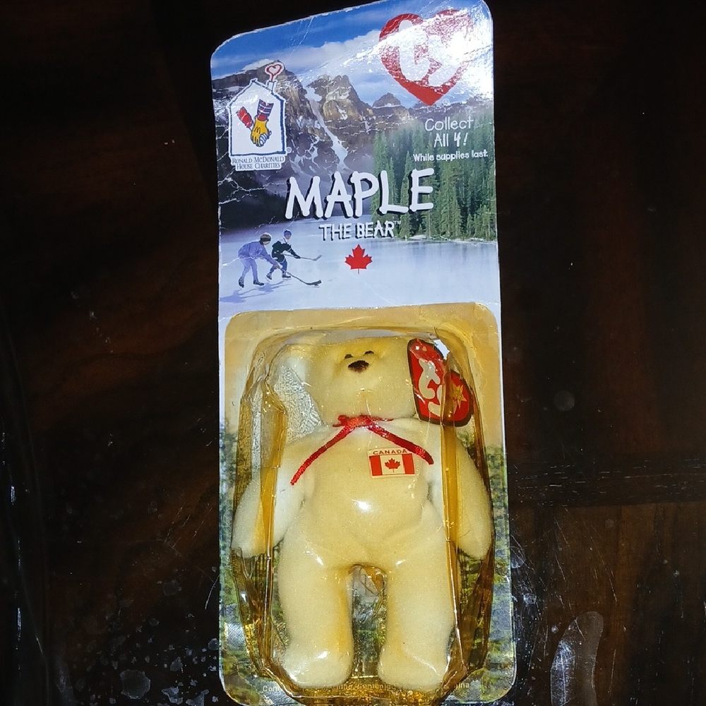 Ty Maple Bear with Canadian Flag Patch